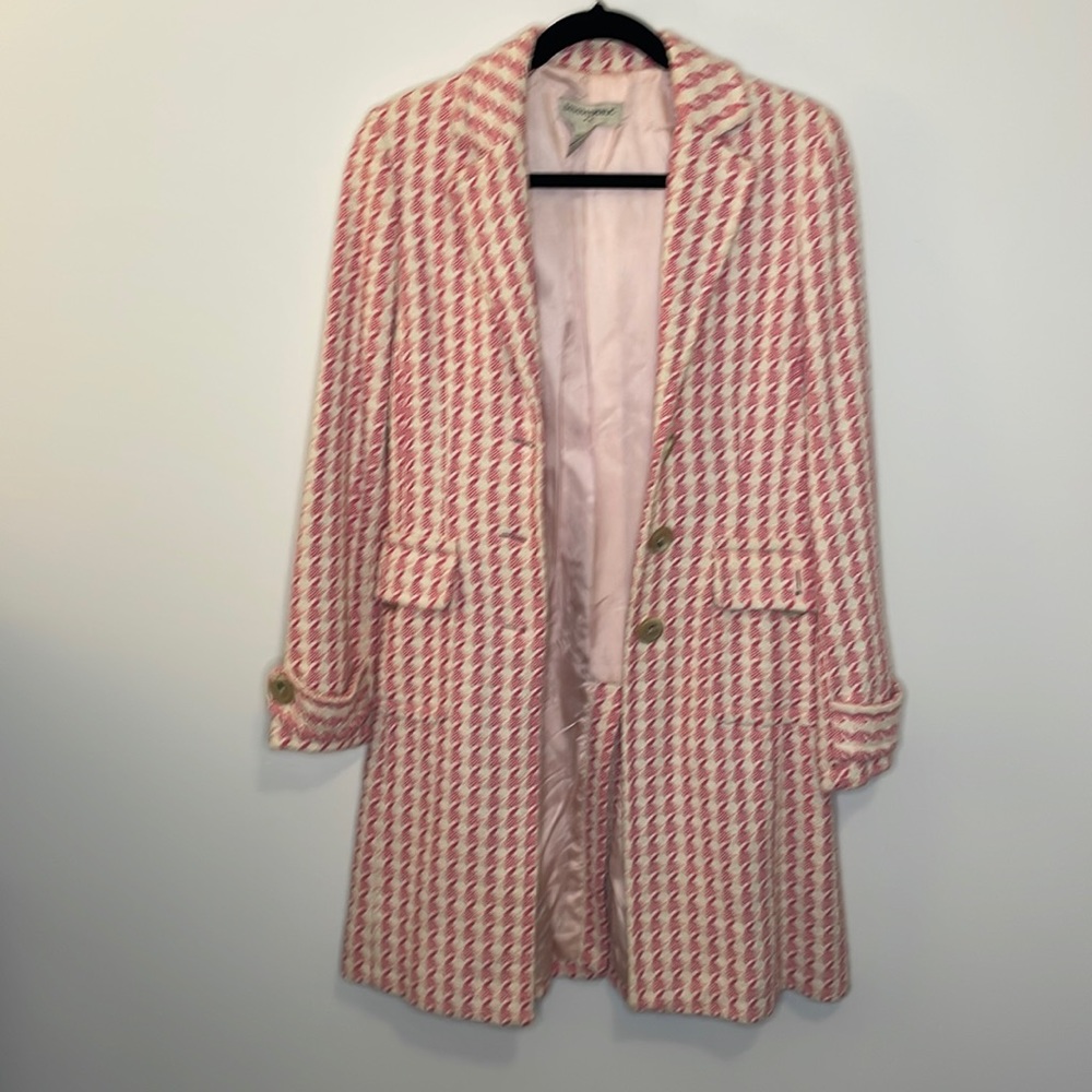 Banana Republic pink herringbone jacket. Size S